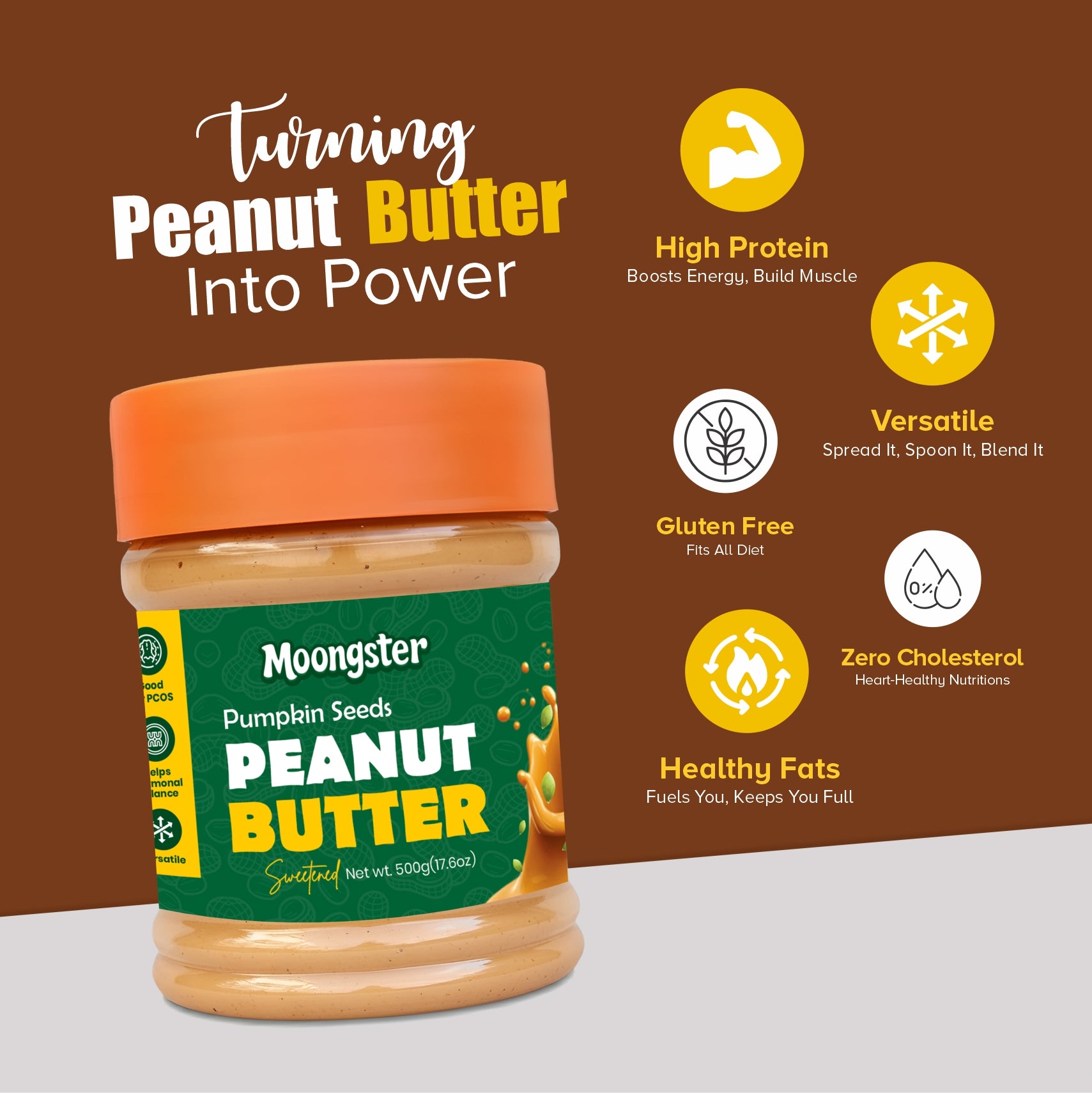 peanut butter with pumpkin seeds