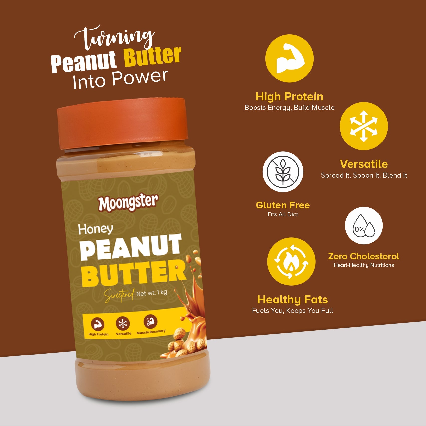 moongster honey peanut butter 1kg