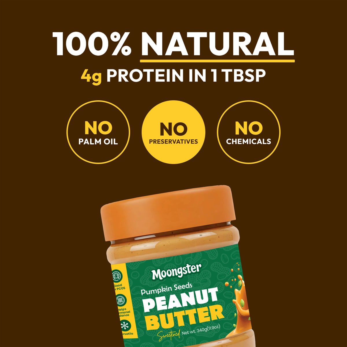Moongster Natural Pumpkin Seed Peanut Butter 340g
