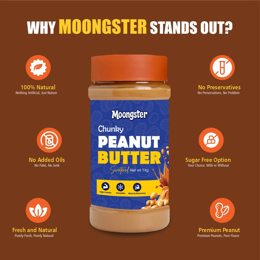 organic in chunky peanut butter 1kg