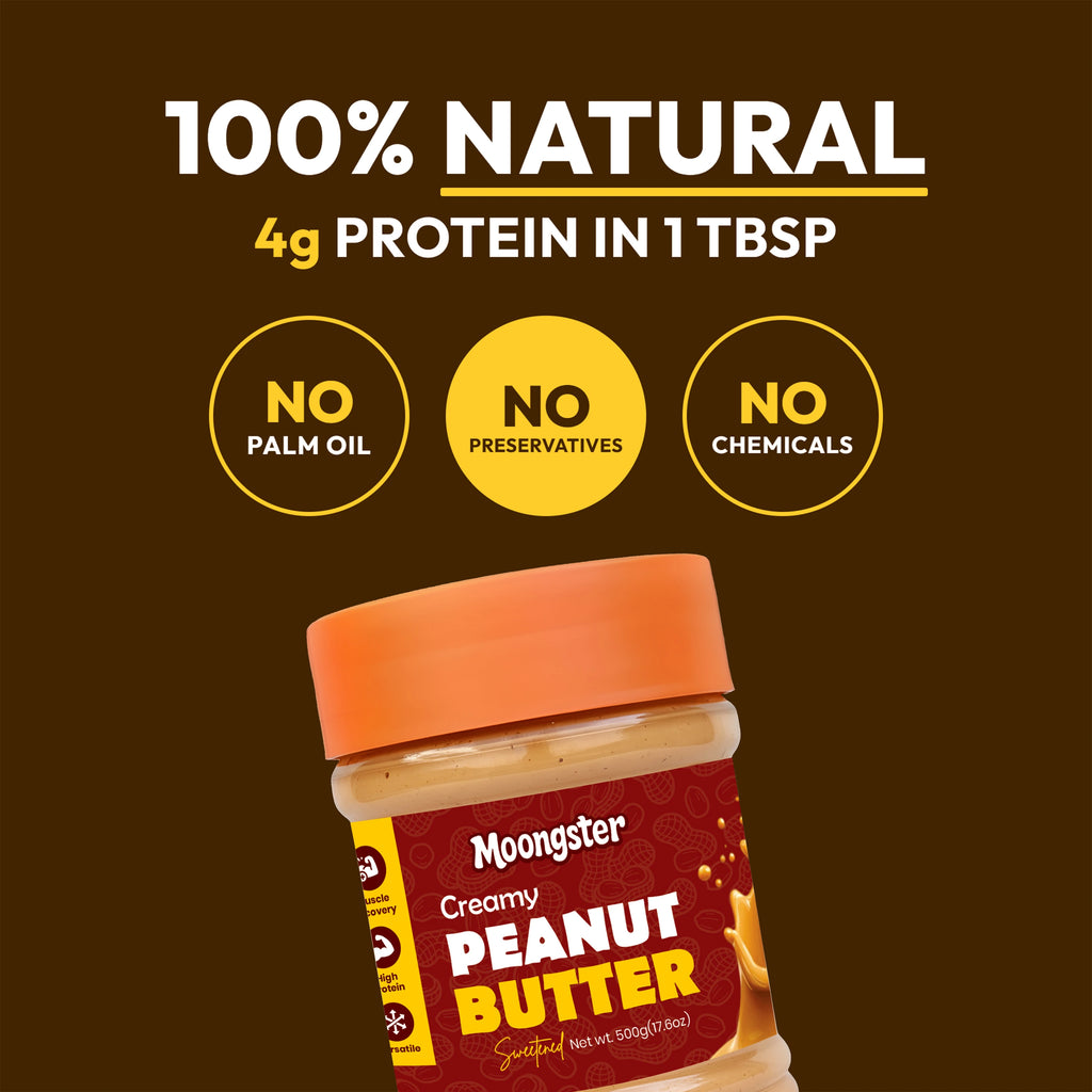 Moongster Natural Creamy Peanut Butter 1Kg